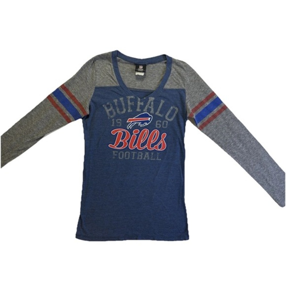 Buffalo Bills NFL Women's Long Sleeve T-Shirt‎ Size M Blue Red Gray - Picture 2 of 6